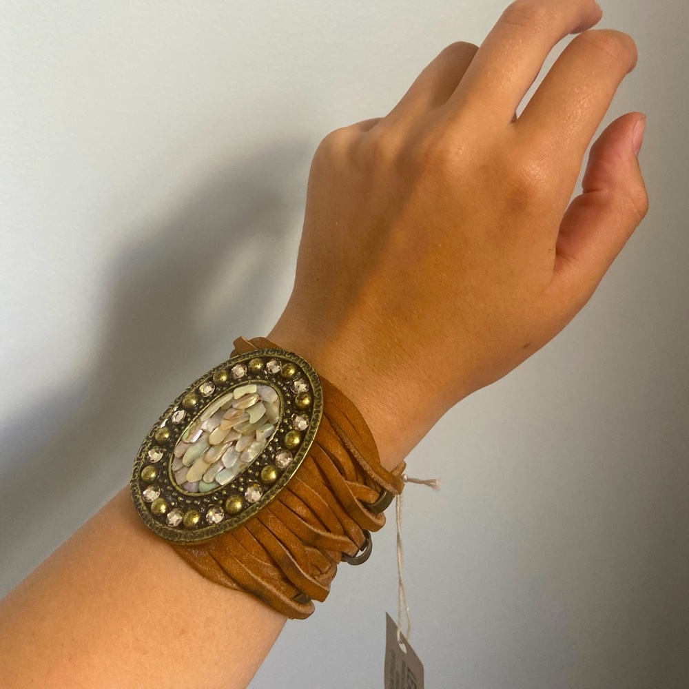 Leatherrock statement piece bracelet